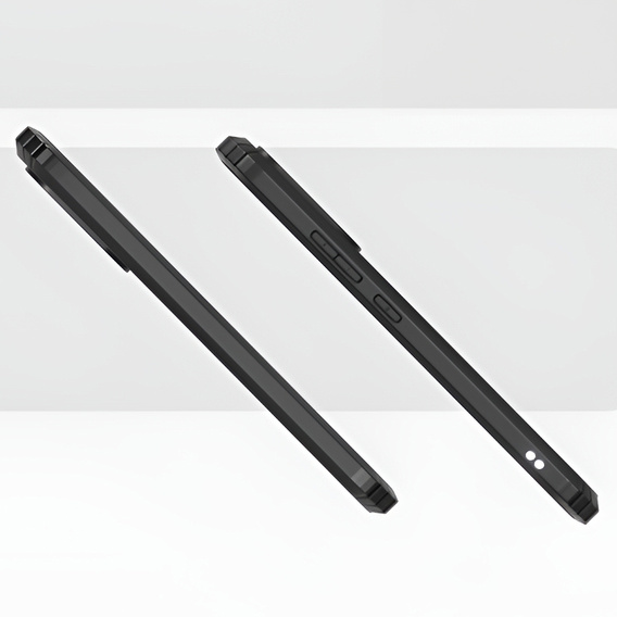 Tok Oppo Reno 14, megerősített, átlátszó, fekete oldallapokkal
