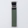 Nylon szíj Apple Watch 1/2/3/4/4/5/6/7/8/SE/ULTRA 42/44/45/45/49mm, zöld  / fekete