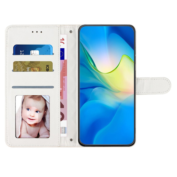Pattintható tok a Oppo A38 4G / Oppo A18 4G, Wallet, BINFEN COLOR, bézs színű