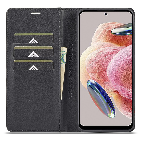 Pattintható tok a Xiaomi Redmi Note 12 4G, Carbon LC.IMEEKE, fekete