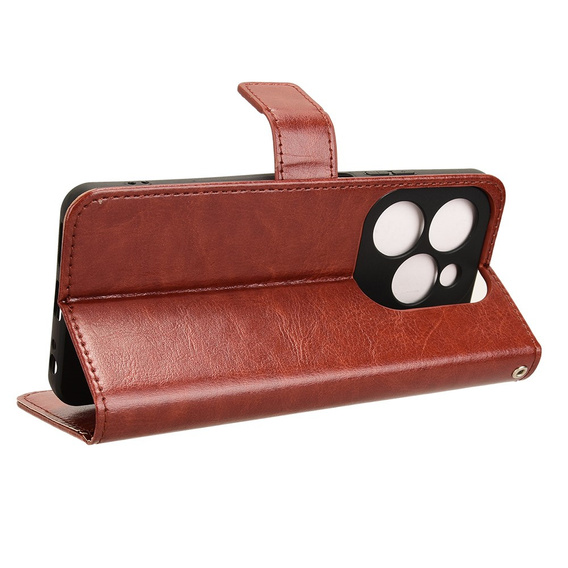 Pattintható tok a Infinix Hot 40i, Crazy Horse Wallet, barna