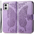 Pattintható tok a Motorola Moto G73 5G, Butterfly, lila