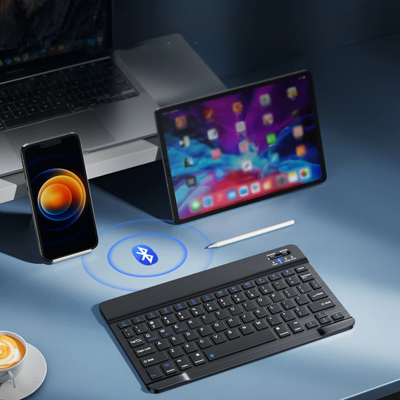 A Mini Bluetooth vezeték nélküli billentyűzet táblagéphez, fekete
