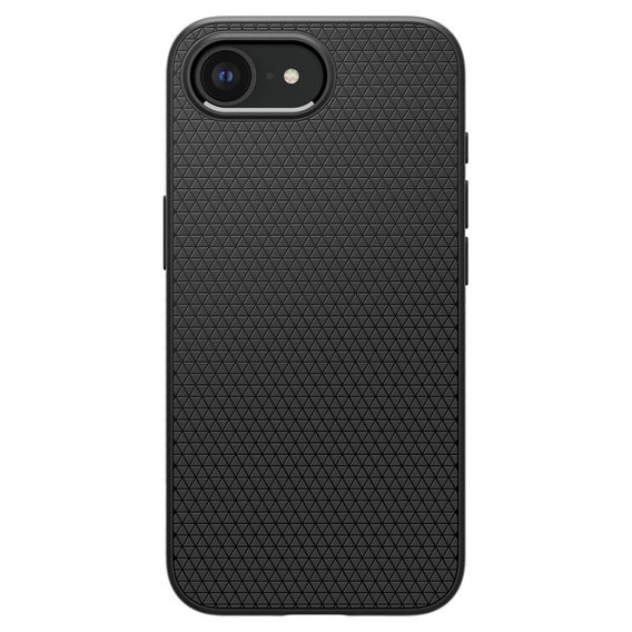 A Spigen tok iPhone 16E, Liquid Air, fekete + 9H edzett üveghez
