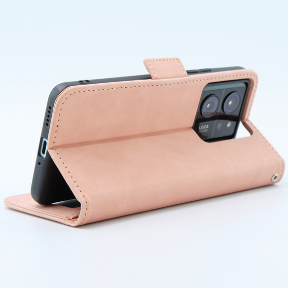 Pattintható tok a Xiaomi 13T / 13T Pro, Card Slot, rózsaszín