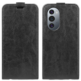 Pattintható tok a Motorola Edge 30 Pro, Flip, fekete