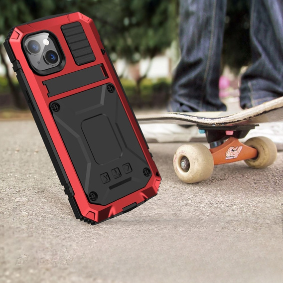 Páncélozott tok a iPhone 14, R-JUST, piros