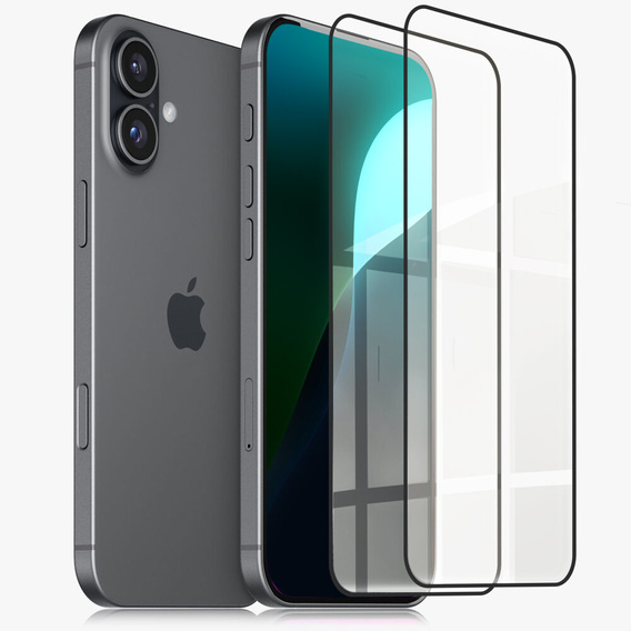 2x edzett üveg ERBORD 3D a iPhone 16 Plus teljes képernyő