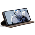 CASEME tok Xiaomi 12T / 12T Pro, Leather Wallet Case, barna