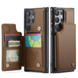 CASEME flip tok Samsung Galaxy S25 Ultra, Litchi Wallet, barna