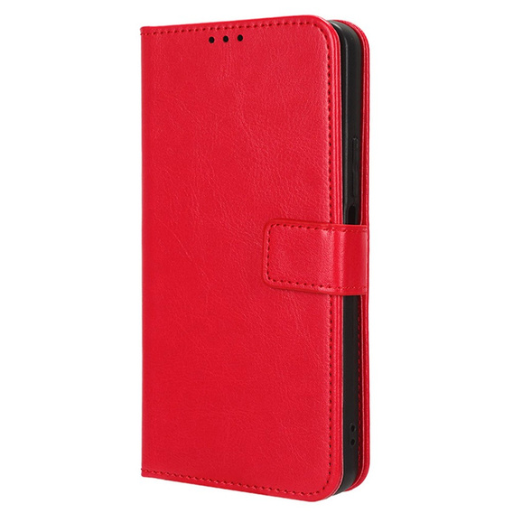 Pattintható tok a Xiaomi Redmi 13C / Poco C65, Crazy Horse Wallet, piros