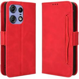 Pattintható tok a Motorola Edge 50 Pro, Card Slot, piros