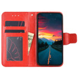 Pattintható tok a TCL 305i, PU Leather Wallet Case, piros