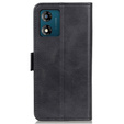 Pattintható tok a Motorola Moto E13, Wallet, fekete