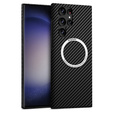 Telefontok a Samsung Galaxy S23 Ultra, Magsafe Slim Carbon, fekete