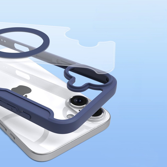 Dux Ducis Telefontok a iPhone 16, Skin X Pro, MagSafe, sötétkék