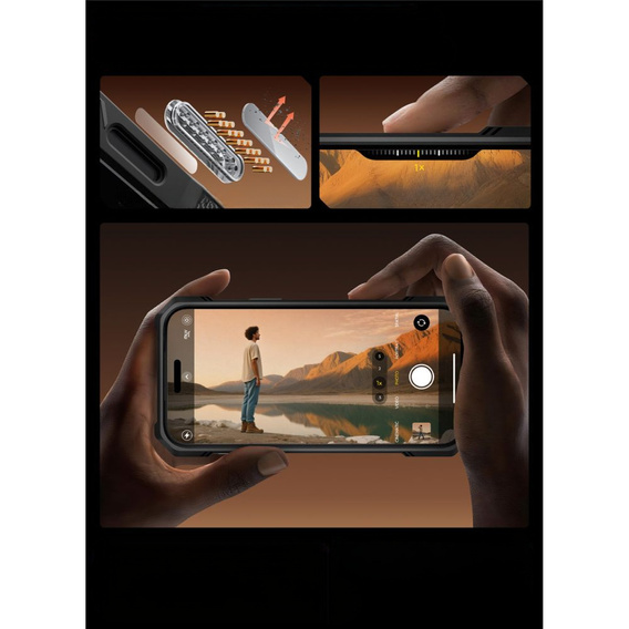 Supcase tok iPhone 17 Pro Max készülékhez, Unicorn Beetle Grip Mag, Fekete