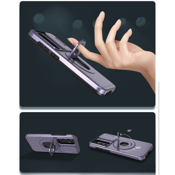 Tok Samsung Galaxy S20 FE, Military Magnet, MagSafe-hoz, lila