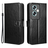 Pattintható tok a Oppo A79 5G, Crazy Horse Wallet, fekete