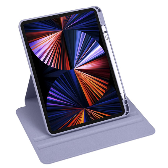 Tok iPad Pro 11" 2022/2021/2020 (4/3/2 gen.), tolltartóval, 360°-os forgatható, lila