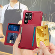 Tok Samsung Galaxy S25 Ultra, Card Holder Kickstand, fekete