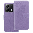 Pattintható tok a Xiaomi Poco X6 5G, Butterfly, lila