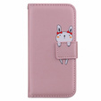 Pattintható tok a Motorola Moto G22, Wallet Bunny, rózsaszín