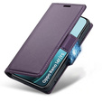 Tok Oppo Reno 14 F / 14 FS, ERBORD Glossy Litchi, pénztárca patenttal, lila