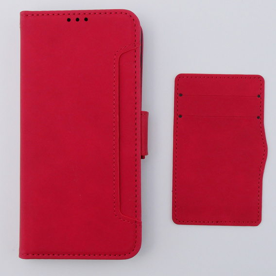 Pattintható tok a Motorola Moto G54 5G, Card Slot, piros