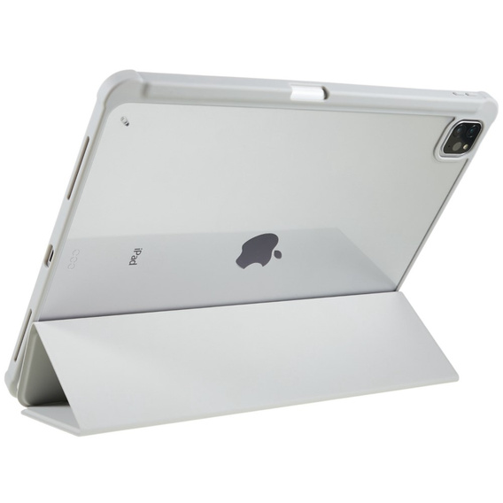 Tok iPad Pro 12.9" 2022/2021/2020 (6/5/4 gen.), Smartcase Hybrid, tolltartó résszel, szürke