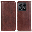 Telefontok a Xiaomi 14T, Wallet Litchi Leather, barna