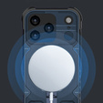 Tok iPhone 17 Pro készülékhez, MagSafe, páncélozott, állvánnyal, kék