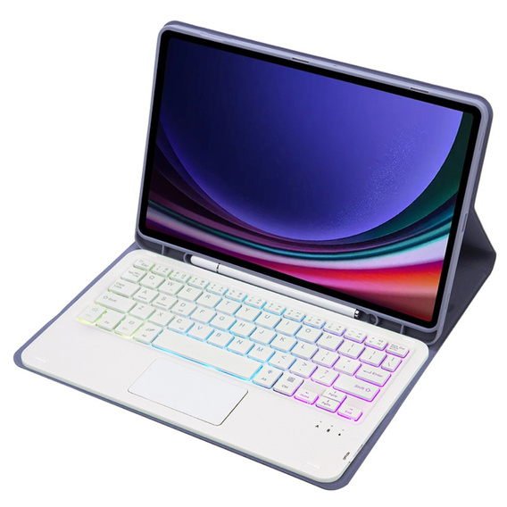 Tok + billentyűzet Samsung Galaxy Tab A9+, with touchpad, világoskék