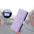 Flap tok Samsung Galaxy S25 Ultra, Rhombus Crossbody Leather, lila