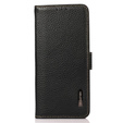 KHAZNEH RFID tok Samsung Galaxy S23, Litchi textúra, fekete
