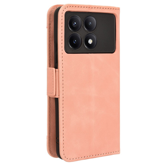 Pattintható tok a Xiaomi Poco F6 Pro, Card Slot, rózsaszín