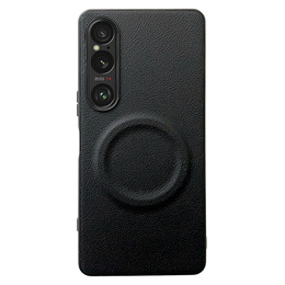 Telefontok a Sony Xperia 1 VI, Leather Hybrid MagSafe, fekete