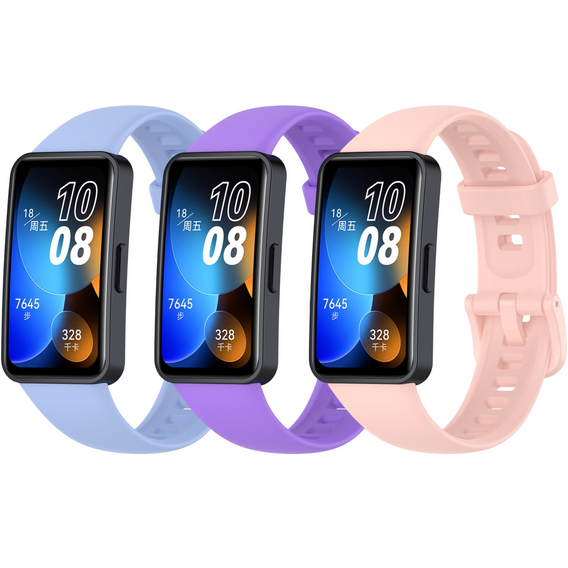 Silikonowy Gumowy Pasek do Huawei Band 8, różowy