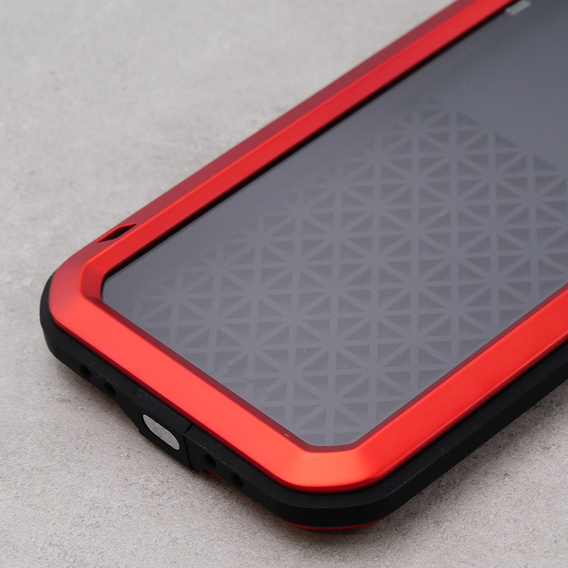 Love Mei Telefontok a iPhone 12, armored with glass, piros