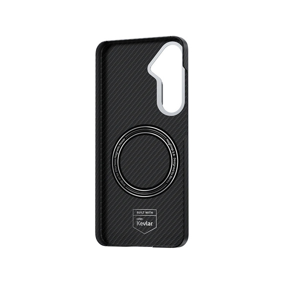 BENKS Kevlar tok Samsung Galaxy S25, MagSafe, Carbon Fiber, fekete