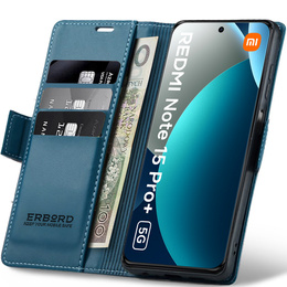 ERBORD Fényes Litchi flip tok Xiaomi Redmi Note 15 Pro Plus 5G / Poco M8 Pro 5G készülékekhez