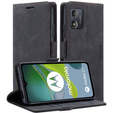 Telefontok a Motorola Moto E13 4G, ERBORD Vintage, pénztárca patenttal, fekete