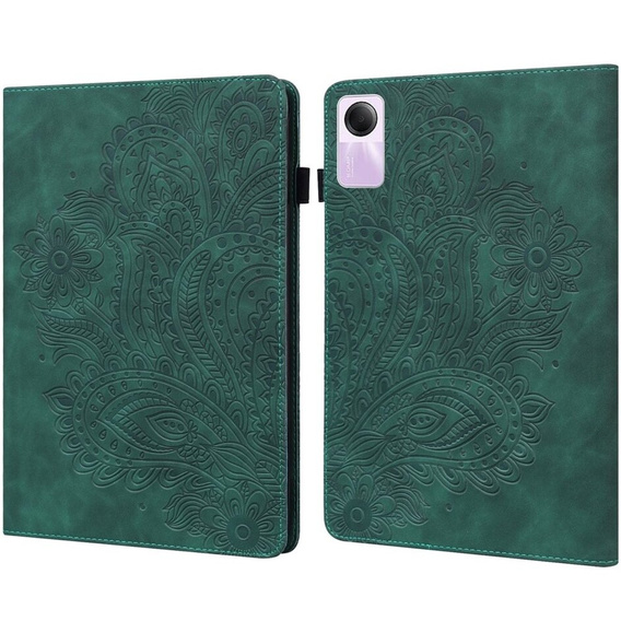 Pattintható tok Xiaomi Redmi Pad SE 11", flower, zöld