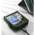 Páncélozott tok Samsung Galaxy Z Flip 5 5G készülékhez, Dexnor Clip Holder, zöld