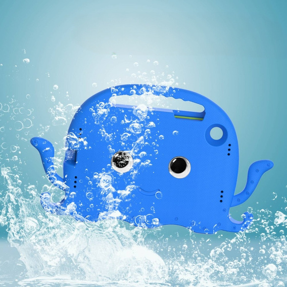 Gyerek tok Samsung Galaxy Tab A8 10.5, fogantyúval, polip, kék