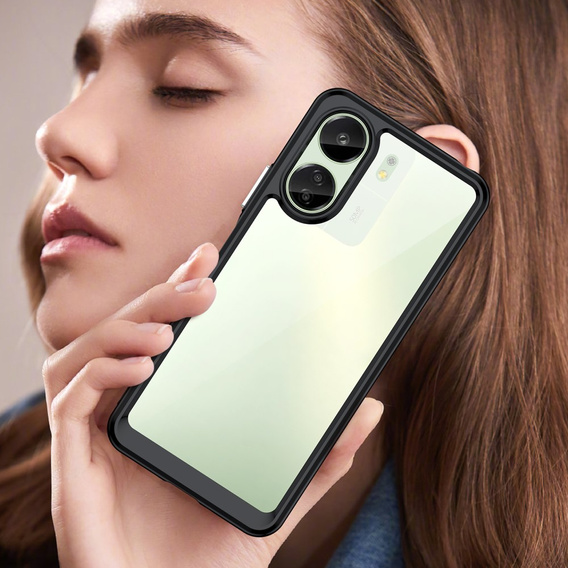 Telefontok a Xiaomi Redmi 13C / Poco C65, Fusion Hybrid, átlátszó / fekete