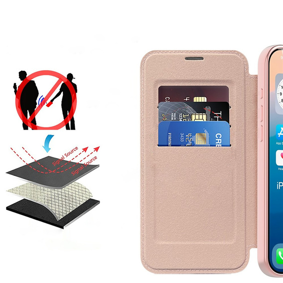 RFID Wallet MagSafe flip tok kameravédelemmel iPhone 17 Pro Max készülékhez