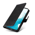 Pattintható tok a Samsung Galaxy A34 5G, Leather Wallet, fekete