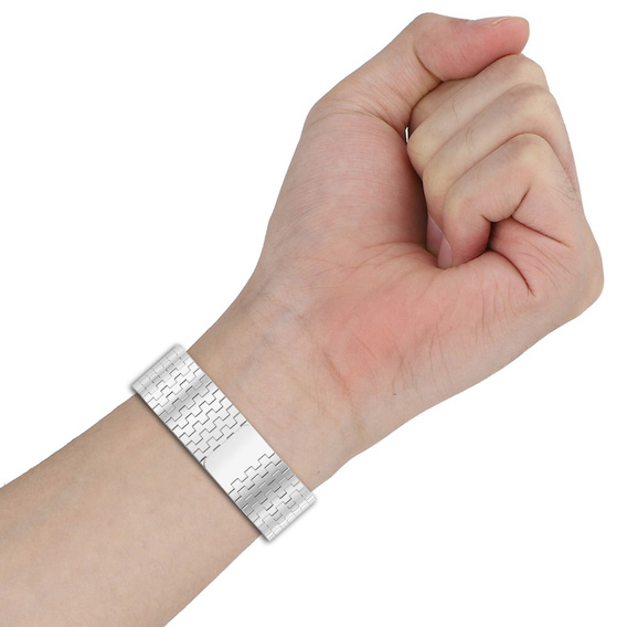 Acél karperec Apple Watch 1/2/3/4/4/5/6/7/8/SE/ULTRA 42/44/45/45/49 MM - ezüst