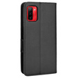 Pattintható tok a Ulefone Note 12P, Wallet Litchi Magnet, fekete